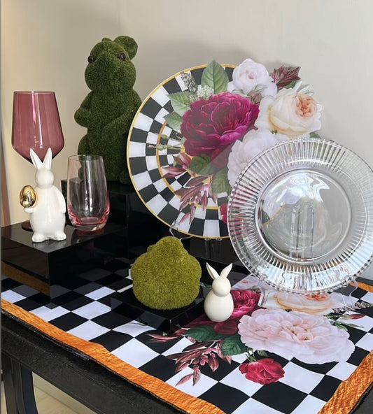 Portaplato Rombos y Flores - Kit de 6