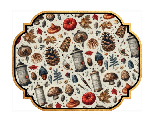 Individual Tela Impermeable - Costurero otoño  - Kit de 6