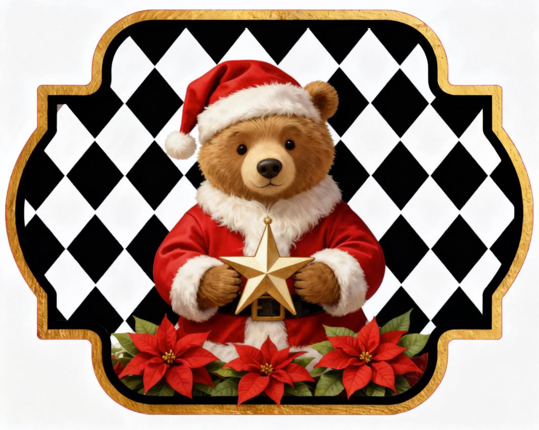 Individual Tela Impermeable - Oso rombos  - Kit de 6