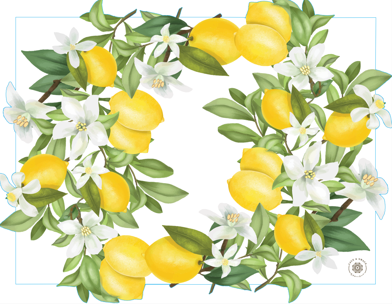 Individual Tela Impermeable -Limones - Kit de 6
