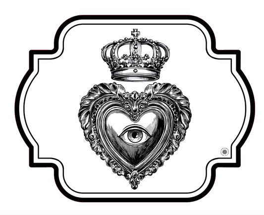 Individual Tela Impermeable - Corona B/N  - Kit de 6