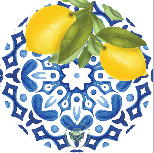 Portavaso Talavera Limones v1 - Kit de 6
