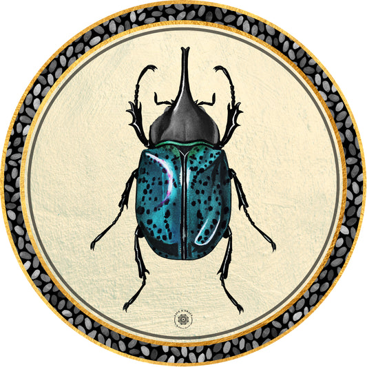 Portaplato Escarabajo Azul - Kit de 6