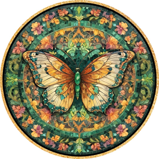 Portaplato Mariposa Mosaico - Kit de 6