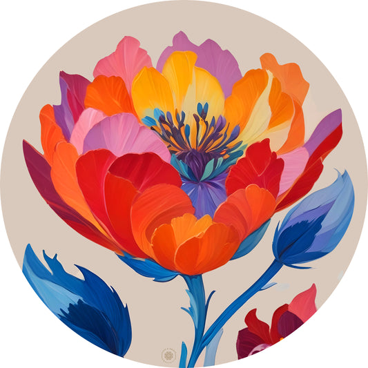 Portaplato Flor Acuarelada - Kit de 6