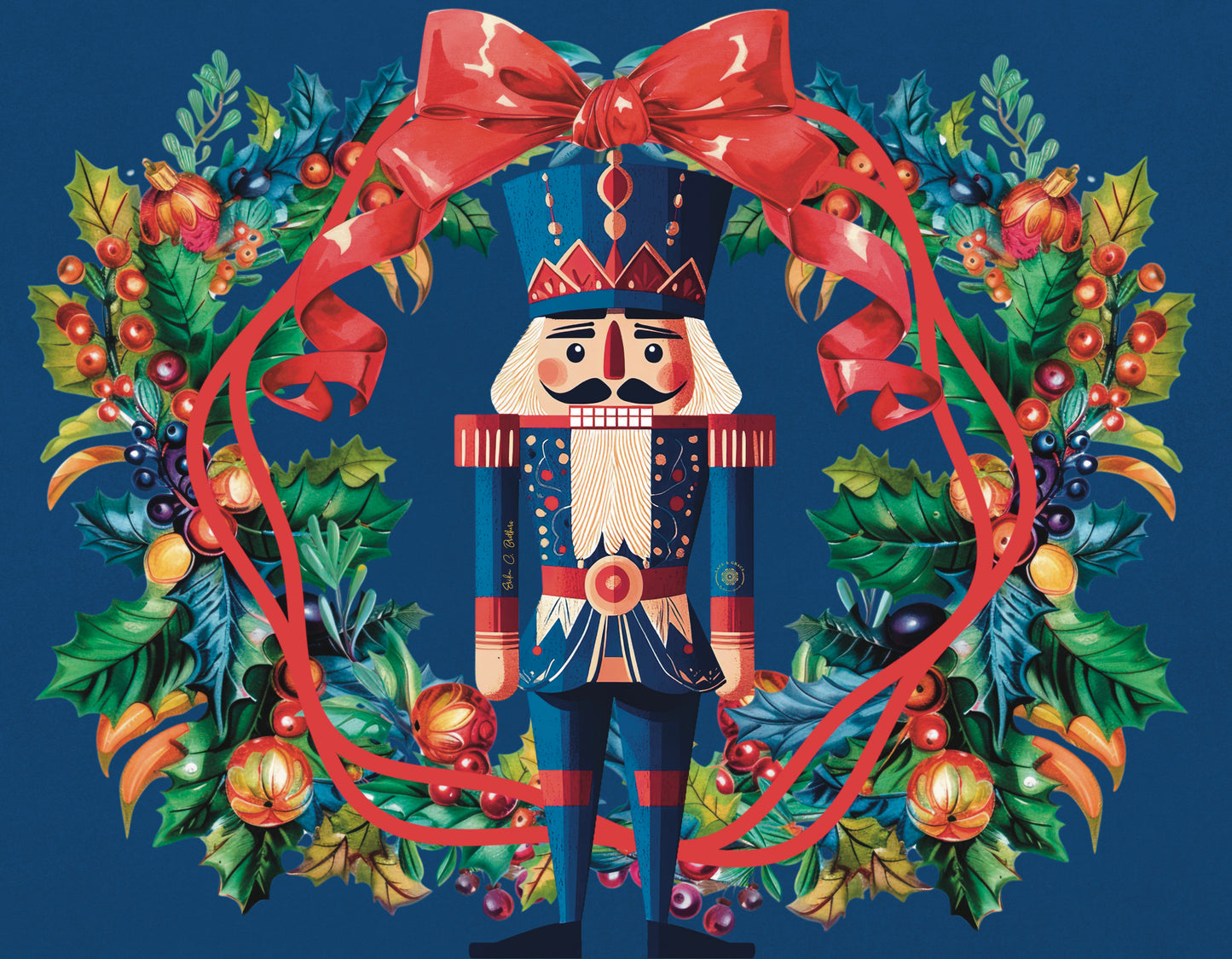 Individual Tela Impermeable - Nutcracker y Corona ECB  - Kit de 6