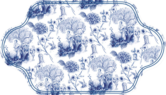 Individual Tela Impermeable - Toile de Jouy  - Kit de 6