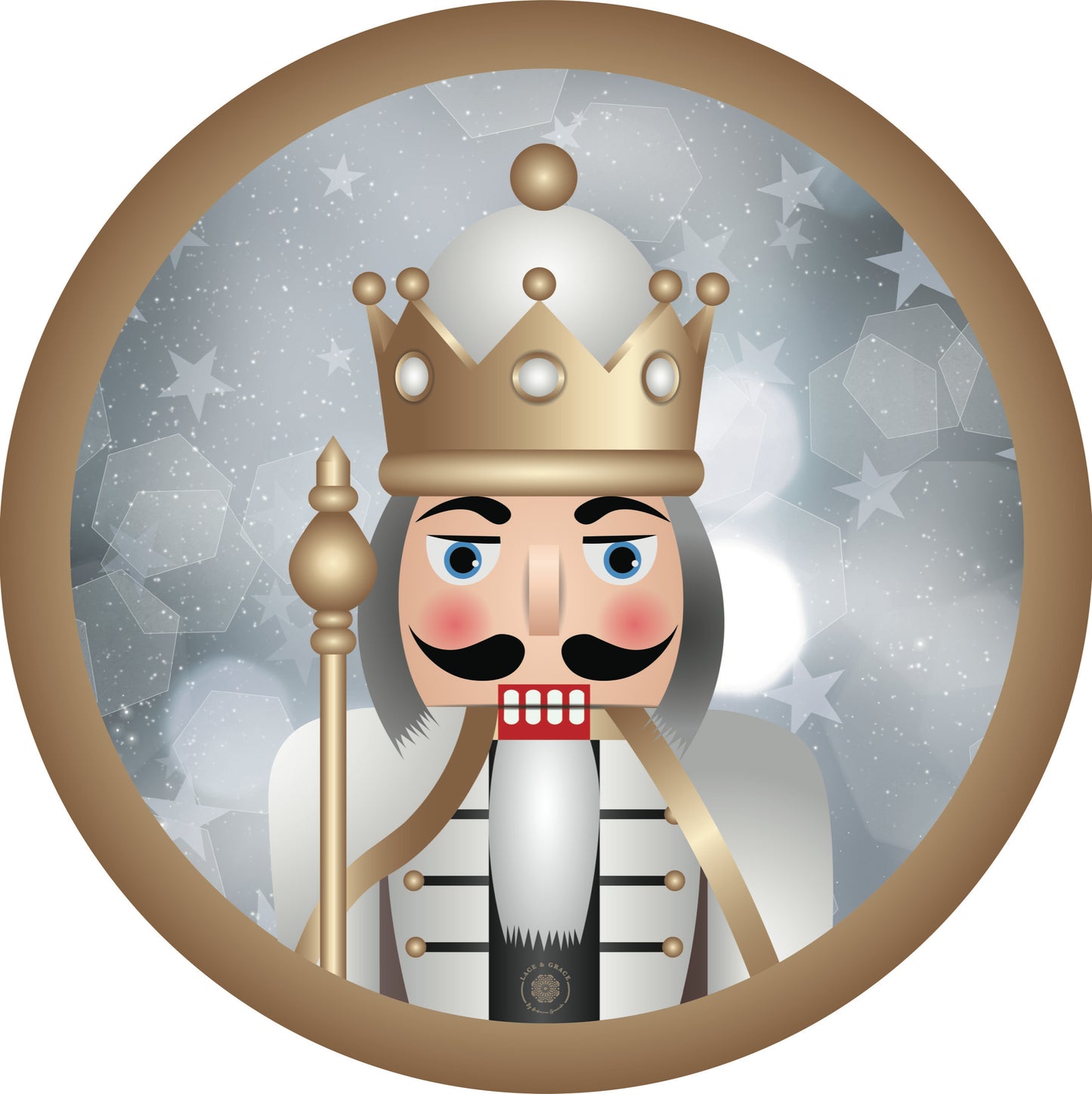 Nutcracker plata y dorado  - Kit de 6