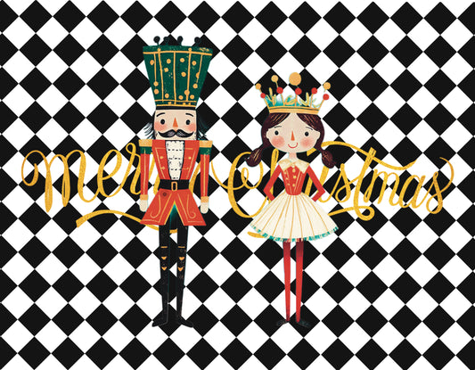 Individual Tela Impermeable - Nutcracker y Princesa rombos  ECB  - Kit de 6