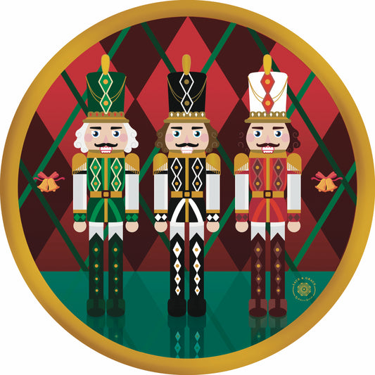 3 Nutcrackers tartán  - Kit de 6