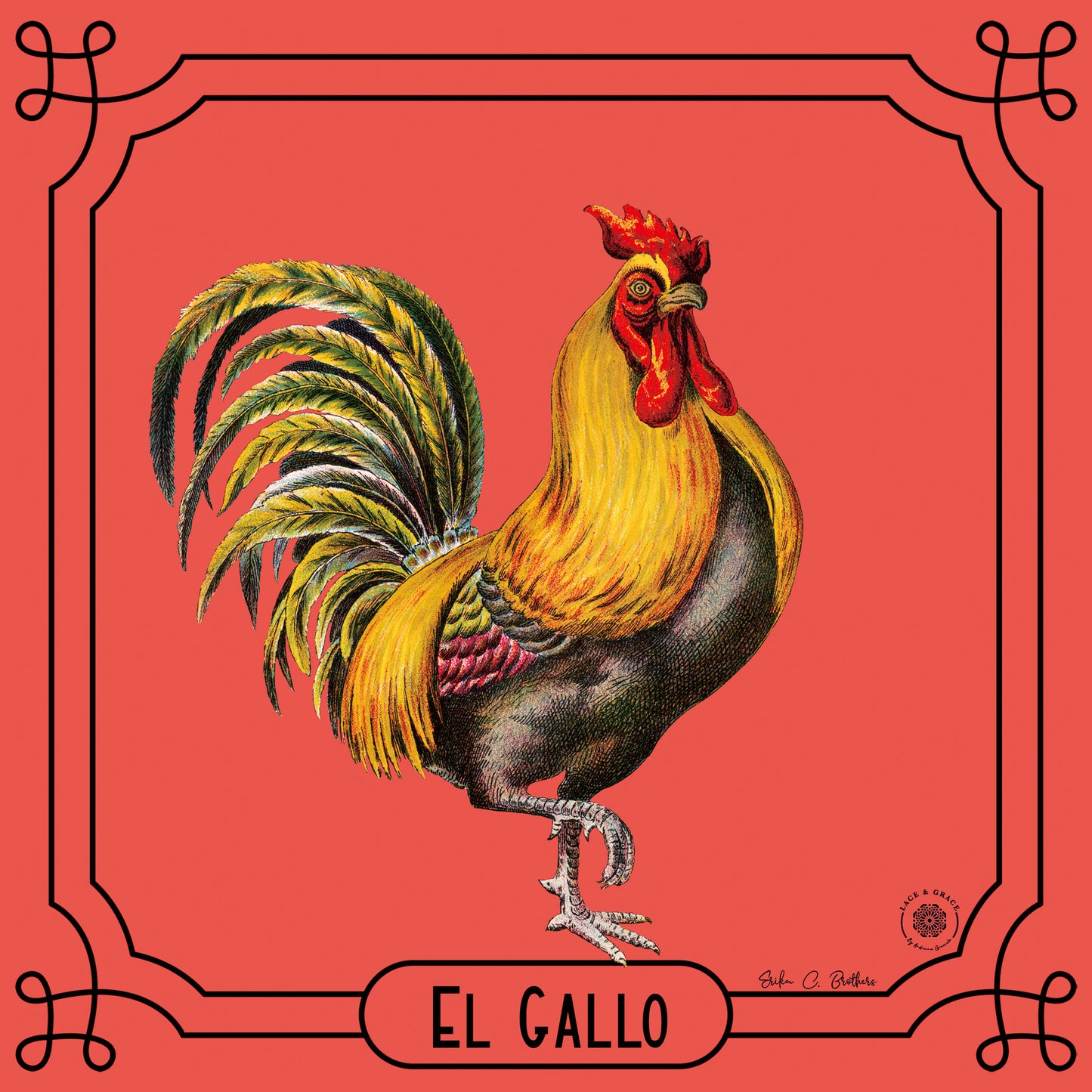 Portaplatos Lotería Cuadrados - Kit de 6